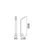 Φωτιστικό Δαπέδου AGOS PT H60 Ανθρακί 4000K Ideal Lux 268439