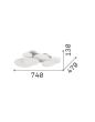 Φωτιστικό Οροφής CLOUD PL D74 Ideal Lux 285207