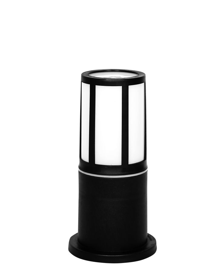 Εδάφους μοντέρνο κυλινδρικό πλαστικό plegma D-270K BLACK Heronia 32-0092