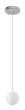SE1110-1-OP ALESSIA  Φ10 WHITE OPAL GLASS PENDANT METAL CHROME BODY Ζ3 HOMELIGHTING 77-8901