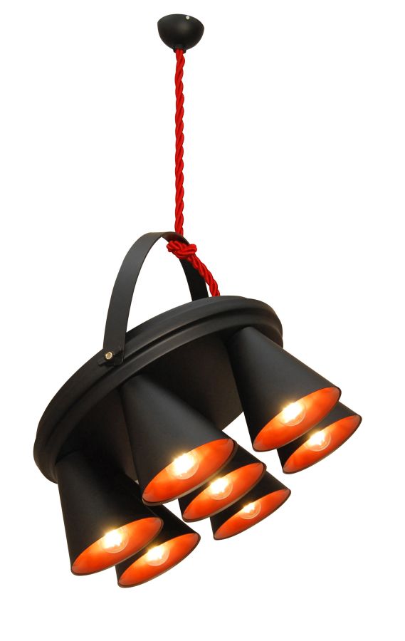 HL-3578-1A BRANDON BLACK & MAT COPPER PENDANT HOMELIGHTING 77-3996