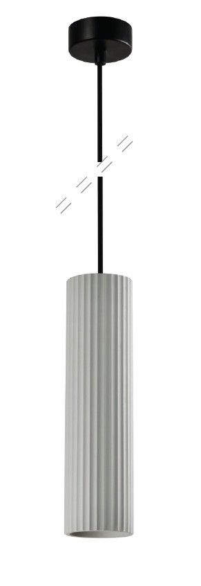 InLight Κρεμαστό Γύψινο Φωτιστικό GU10, Γκρι, D: 29,5x7,7cm 4064-Gray