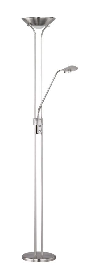 Φωτιστικό Επιδαπέδιο Υ180x25x50cm 1x19w & Διαβάσματος 1x5w 3000K Nickel Matt Trio Spock R42292107