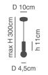 SE21-GM-4-3BL-SH2 ADEPT TUBE Gold Matt Pendant Grey Fabric Shade+ HOMELIGHTING 77-8607