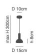 SE21-BL-4-MS3 ADEPT TUBE Black Pendant Black Metal Shade+ HOMELIGHTING 77-8554