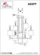 SE21-BL-100-SH3 ADEPT PENDANT Black Metal Pendant Brown Shade+ HOMELIGHTING 77-8872