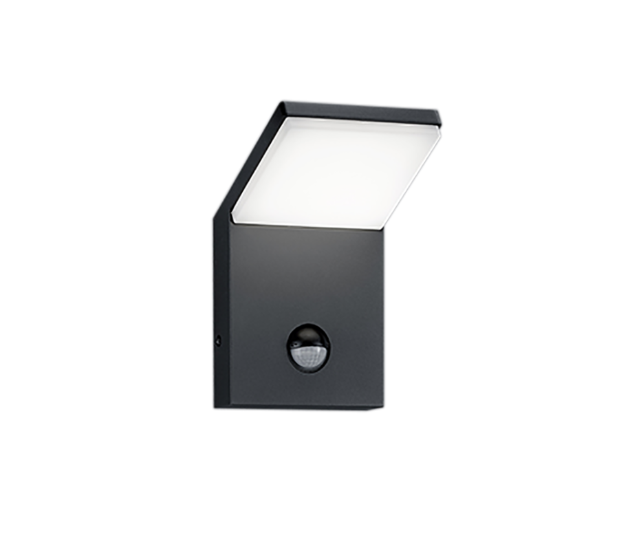 Επιτοίχιο Σποτ Εξ. Χώρου Sensor IP54 LED 8w 3000K 900lm Ανθρακί Trio Lighting Pearl 221169142