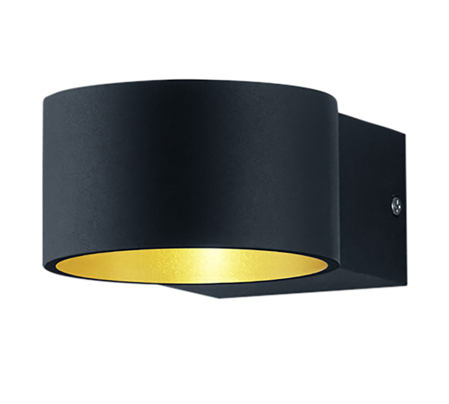 Φωτιστικό Τοίχου Μαύρο Ματ 10xH6cm LED 4,3w 430lm 3000K Trio Lighting Lacapo 223410132