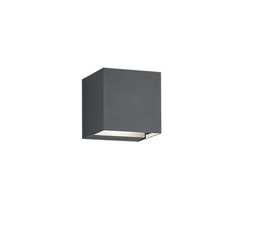 Απλίκα Επιτοίχια Ανθρακί 8xH8cm Εξ.Χώρου IP54 LED 3x3w 3000K 2x350lm Trio Lighting Adaja 226860242