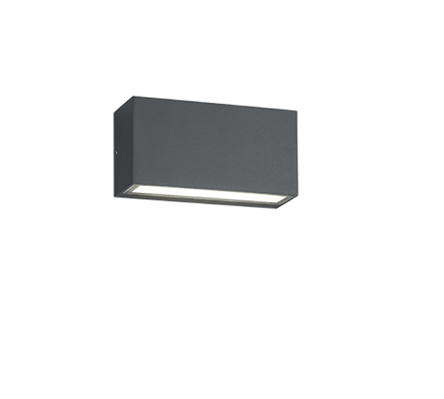 Φωτιστικό Επίτοιχο IP65 Led 9w 3000K 1100lm Anthracite Trio Lighting Trent 226960242