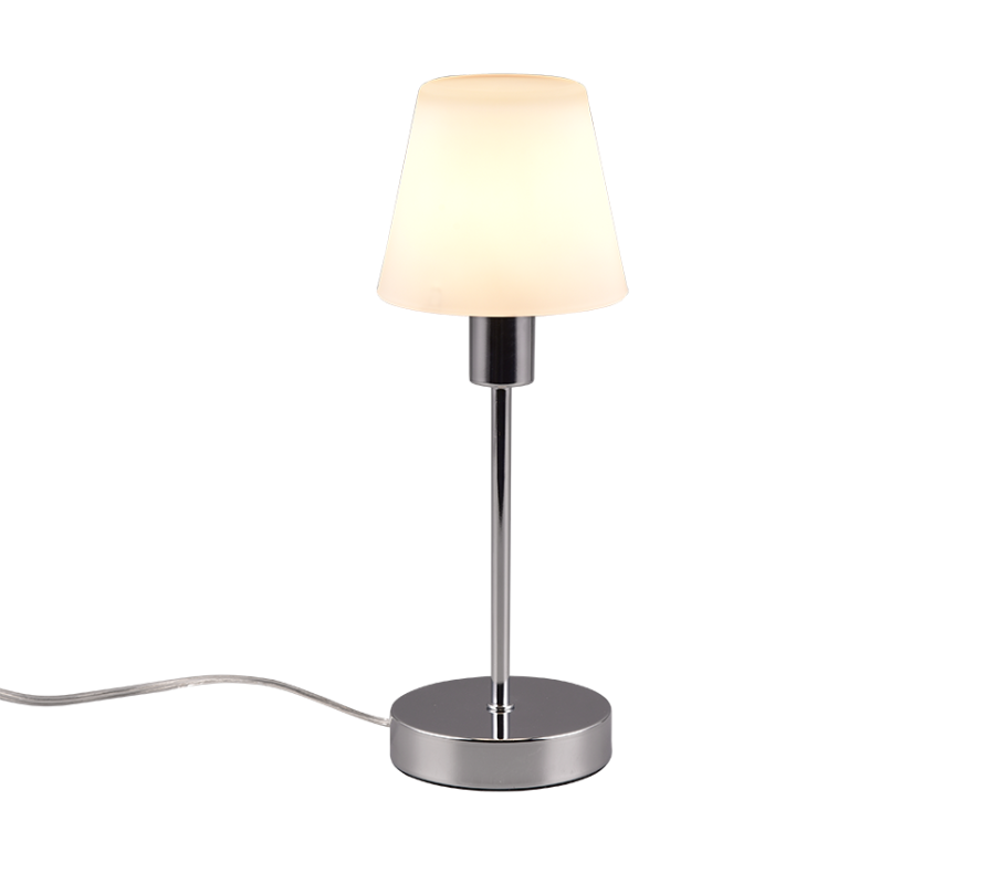 Πορτατίφ 12xH32cm 1xE14 Λευκό Καπέλο Βάση Χρωμέ Trio Lighting Luis II 595700106