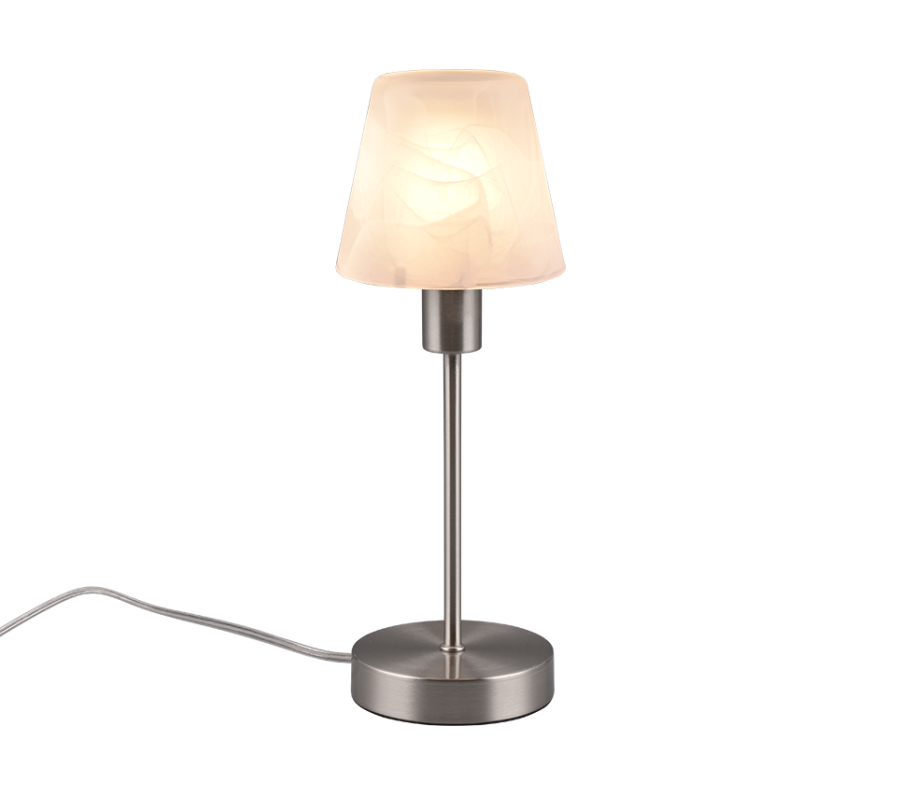 Πορτατίφ 12xH32cm 1xE14 Λευκό Καπέλο Βάση Νίκελ Ματ Trio Lighting Luis II 595700107