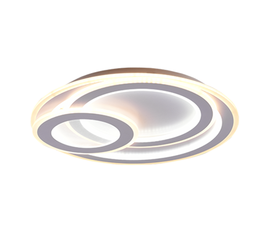 Πλαφονιέρα Οροφής Λευκή Ματ 51xH7cm LED 74w 2700-6000K 9000lm Remote Control Trio Lighting Mita 629210331