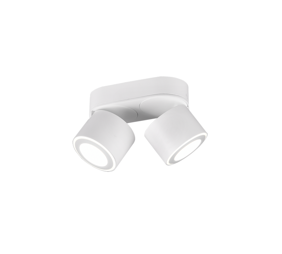 Σποτ Δίφωτο Λευκό Ματ 18xH10cm Led 2x5w 3000K 2x450lm Trio Lighting Taurus 652910231