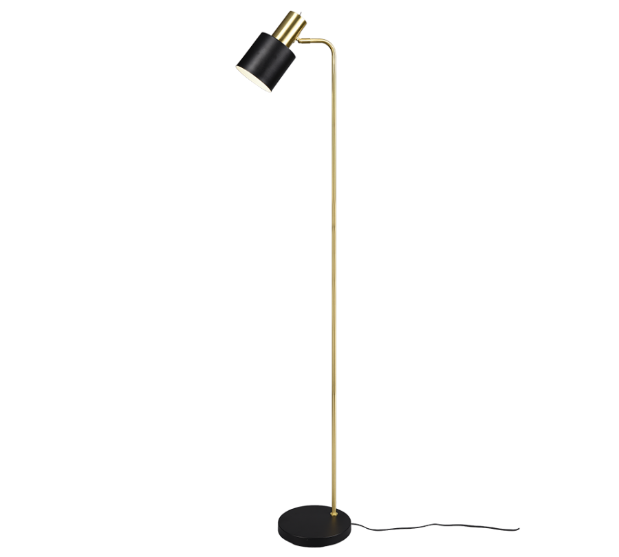 Φωτιστικό Δαπέδου W22xD35xH153cm Μονόφωτο 1xE27 Schwarz-Gold Trio Lighting Adam R41041080