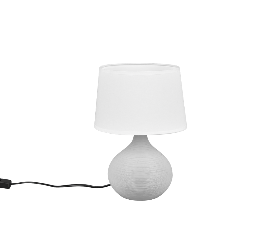 Πορτατίφ 20xH29cm 1xE14 Λευκό Καπέλο Βάση Μπεζ Cappuccino Trio Lighting Martin R50371025