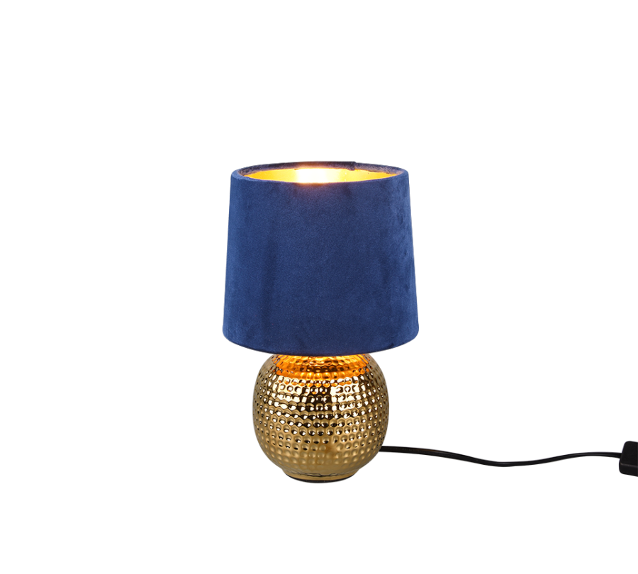 Πορτατίφ 16xH26cm Μπλε Καπέλο Χρυσή Βάση  Trio Lighting Sophia R50821012