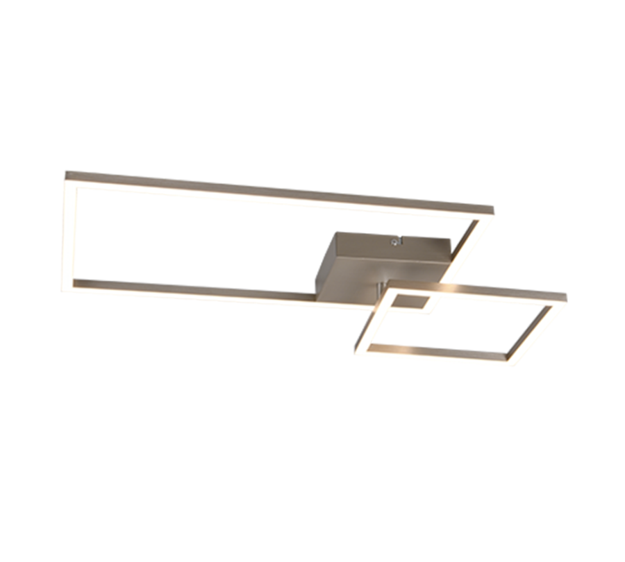 Πλαφονιέρα Οροφής 63xH7cm Led SMD 25w 4000K 3000lm Nickel Matt Switch Dimmer Trio Lighting Padela R62642407