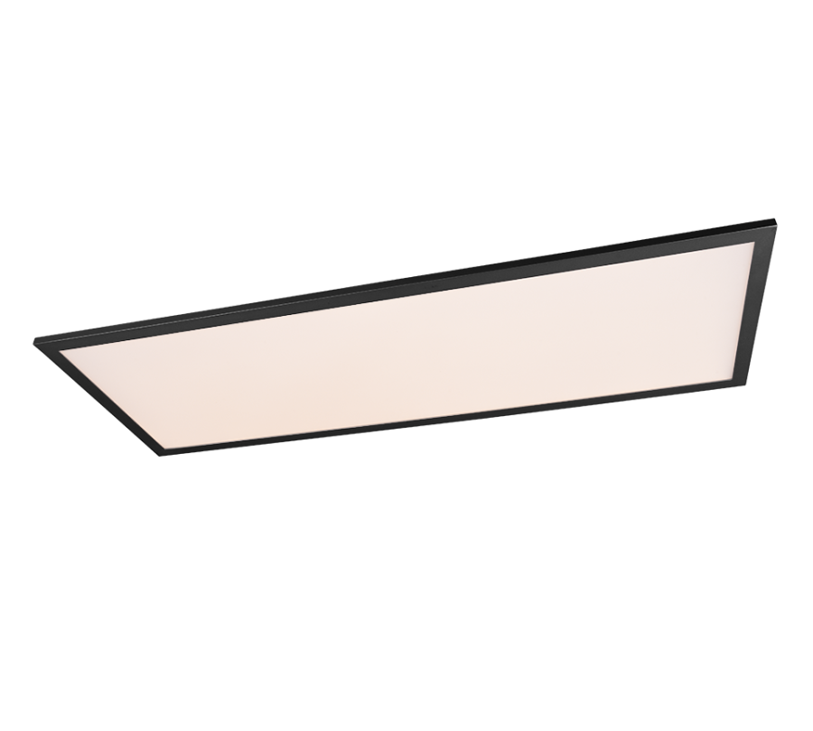 Φωτιστικό Οροφής Μαύρο Ματ 80xH5cm LED Panel 33.5w 2700-6500K Remote Control 3850lm Trio Lighting Gamma R62868032