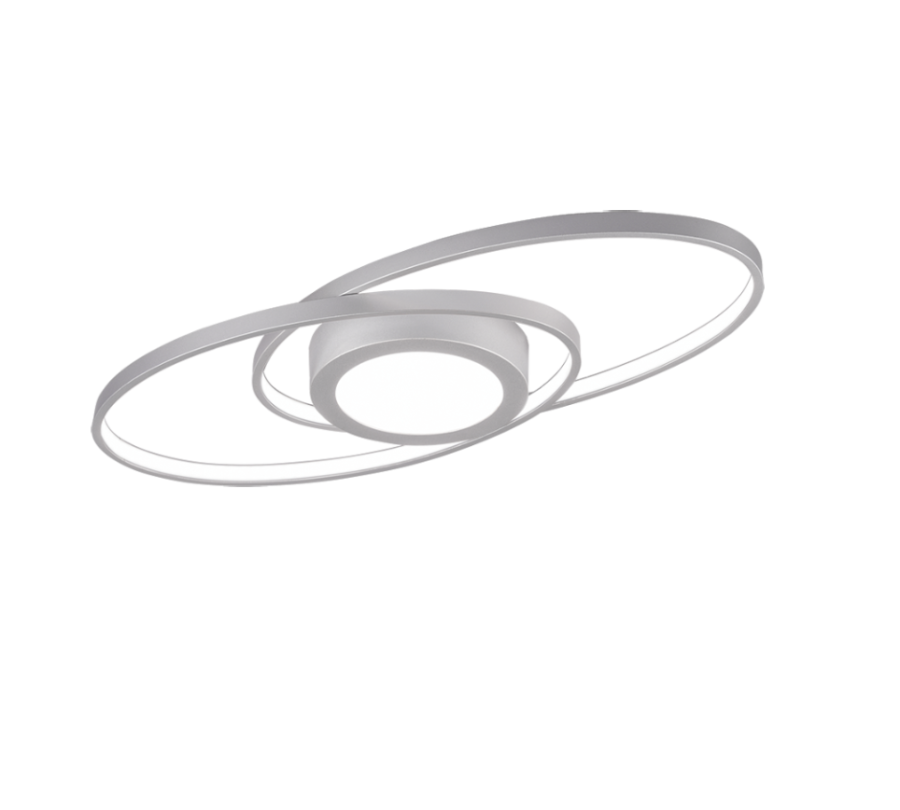 Πλαφονιέρα Οροφής Μέταλλο Απόχρωση Titan 57xH4cm LED 28w 3000K 3400lm Switch Dimmer Trio Lighting Galaxy R62991187