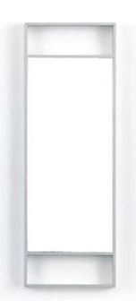 Καθρέπτης με Ραφάκια, Πλαίσιο Αλουμινίου 40x120x5cm Αντιστρεφόμενος FT24.120.001