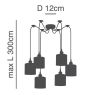 SE21-BR-10-BL6-SH3 MAGNUM BRONZE Brown Shade Pendant+ HOMELIGHTING 77-8740