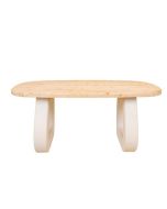 ΤΡΑΠΕΖΙ ΞΥΛΟ-MDF ΛΕΥΚΟ-ΦΥΣΙΚΟ 180x90x76cm Eurolamp 810-00022