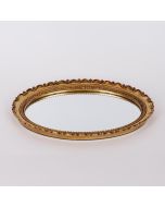 ΔΙΣΚΟΣ ΠΟΛΥΡΕΖΙΝ ΜΕ ΚΑΘΡΕΠΤΗ ΧΡΥΣΟΣ 35x26x3cm Eurolamp 752-16133