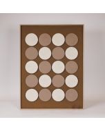 ΠΙΝΑΚΑΣ ΚΑΜΒΑΣ 3D ΚΥΚΛΟΙ ΚΑΦΕ - ΜΠΕΖ 60x2.9x80cm Eurolamp 812-20020