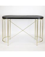 ΚΟΝΣΟΛΑ ΜΕΤΑΛΛΙΚΗ - ΞΥΛΙΝΗ ΧΡΥΣΗ - ΜΑΥΡΗ 120x40x80cm Eurolamp 750-27016