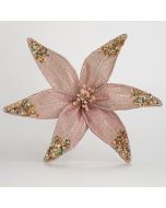 ΛΟΥΛΟΥΔΙ ΒΕΛΟΥΔΙΝΟ, ΡΟΖ ΜΕ GLITTER, 30cm Eurolamp 600-44772