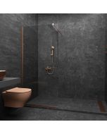 Orabella Serena Rose Gold H185 100 cm - Καμπίνα ελεύθερης τοποθέτησης με βραχίονα στήριξης τοίχου 30557