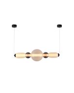 Κρεμαστό φωτιστικό LED 50W από γυαλί D:80x20cm 4078-Smoky