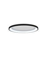 Πλαφονιέρα οροφής LED 28W 3CCT από μαύρο μέταλλο και ακρυλικό D:60x5cm 42044-B-Black