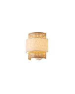 ΑΠΛΙΚΑ ΤΟΙΧΟΥ ΜΕΤΑΛΛΟ-ΥΦΑΣΜΑ 1XE27 Max 15W 240X230X140mm MΠΕΖ-ΜΑΤ ΛΕΥΚΟ ARTE ILLUMINA ISLA Eurolamp 144-33053