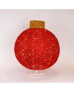 ΦΩΤΙΖΟΜΕΝΗ ΧΡΙΣΤΟΥΓΕΝΝΙΑΤΙΚΗ KOKKINH MΠΑΛΑ, ΜΕ ΒΑΣΗ, 4,5V ΜΕΤΑΣΧΗΜΑΤΙΣΤΗ, 50 ΘΕΡΜΑ ΛΕΥΚΑ MINI LED, 45x45x60cm, ΠΡΟΕΚΤΑΣΗ ΠΑΡΟΧΗΣ 3m, IP44 Eurolamp 600-47241