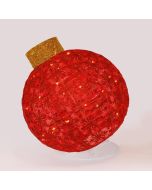 ΦΩΤΙΖΟΜΕΝΗ ΧΡΙΣΤΟΥΓΕΝΝΙΑΤΙΚΗ KOKKINH MΠΑΛΑ, ΜΕ ΒΑΣΗ, 4,5V ΜΕΤΑΣΧΗΜΑΤΙΣΤΗ, 100 ΘΕΡΜΑ ΛΕΥΚΑ LED, 64x64x77,5cm, ΠΡΟΕΚΤΑΣΗ ΠΑΡΟΧΗΣ 5m, IP44 Eurolamp 600-47243