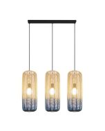 ΦΩΤΙΣΤΙΚΟ ΚΡΕΜΑΣΤΟ 3ΦΩΤΟ Ε27 L1000XH1200 RATTAN ΛΕΥΚΟ ΓΑΛΑΖΙΟ ARTE ILLUMINA KAI Eurolamp 144-33030