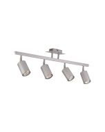 Επιτοίχιο σποτ από μέταλλο σε ασημί απόχρωση 4XGU10 D:70cm 9087-4-Silver