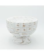 ΔΙΑΚΟΣΜΗΤΙΚΟ ΜΠΩΛ ΞΥΛΙΝΟ ΛΕΥΚΟ-ΚΑΦΕ 24x17.5cm Eurolamp 819-00403
