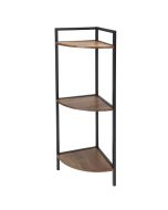 Γωνιακή Ραφιέρα με 3 Ράφια Iron/MDF 23.5x23.5x76cm MRShome  DF-0033000