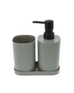 Σετ Μπάνιου από PP 3 Τεμαχίων Grey MRShome DF-0057002