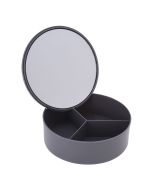 Κουτί Αποθήκευσης PP με Καθρέπτη Φ15x5.5cm Cool Grey-10C MRShome  DF-0060002