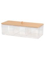 Κουτί Αποθήκευσης Καλλυντικών από PS/Bamboo 23x9.5x6.5cm MRShome DF-0065000