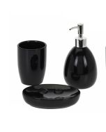 Σετ Μπάνιου από Δολομίτη 3 Τεμαχίων Black MRShome DF-0100002