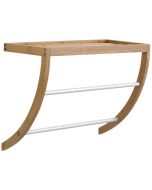 Κρεμάστρα Τοίχου με Ράφι Bamboo 45x20x34cm Μπεζ/Λευκή MRShome DS-1140000