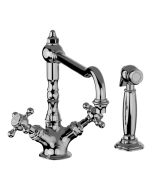 Horus Julia Victoria Julia Victoria Classic Collection - Mono Kitchen Mixer, with Deck Side Handspray / No Waste - Chrome 01.123-CH