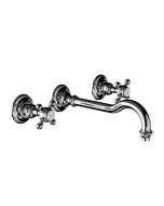Horus Julia Victoria Julia Victoria Classic Collection - Wall Mounted 3 Hole Basin Set for Splashback - Matt Nickel 01.273-NM