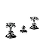 Horus Julia Victoria Julia Victoria Classic Collection - 3 Hole Bidet Set, Spray and Rim Fill Valves with Automatic Pop-up Waste - Chrome 01.358-CH