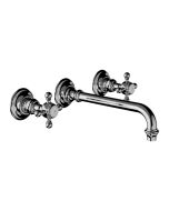 Horus Éloise Classic Collection - Wall Mounted 3 Hole Basin Set for Splashback - Matt Nickel 02.273-NM